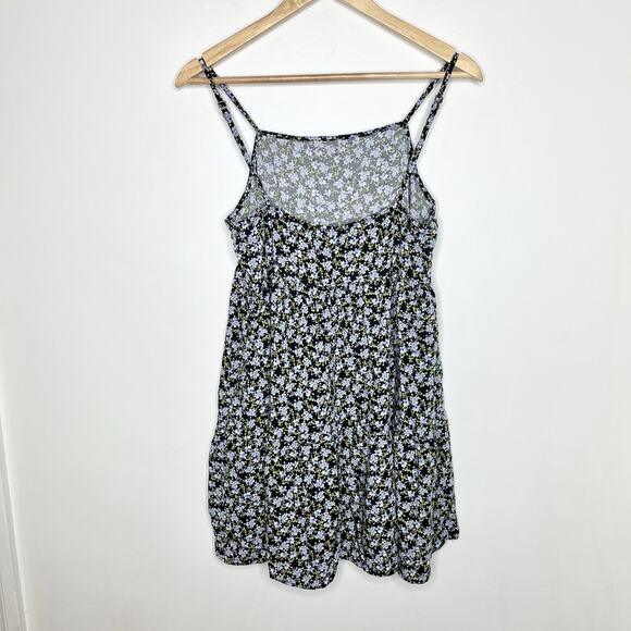 Floral Sleeveless Mini Dress Lavender Womens L Strappy Cottagecore Romantic Y2K - Picture 6 of 6